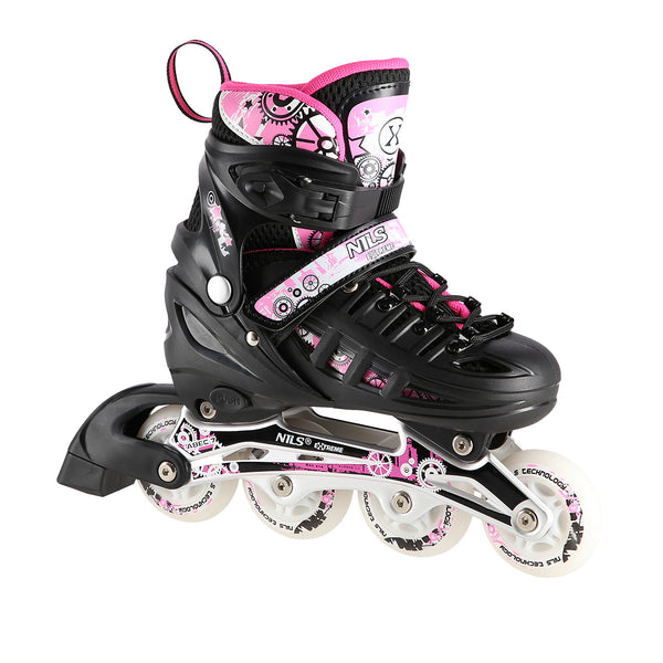 NH10905 4in1 PINK LED SIZE M(35-38) SKATING BLADES WITH HOCKEY BLADE NILS EXTREME