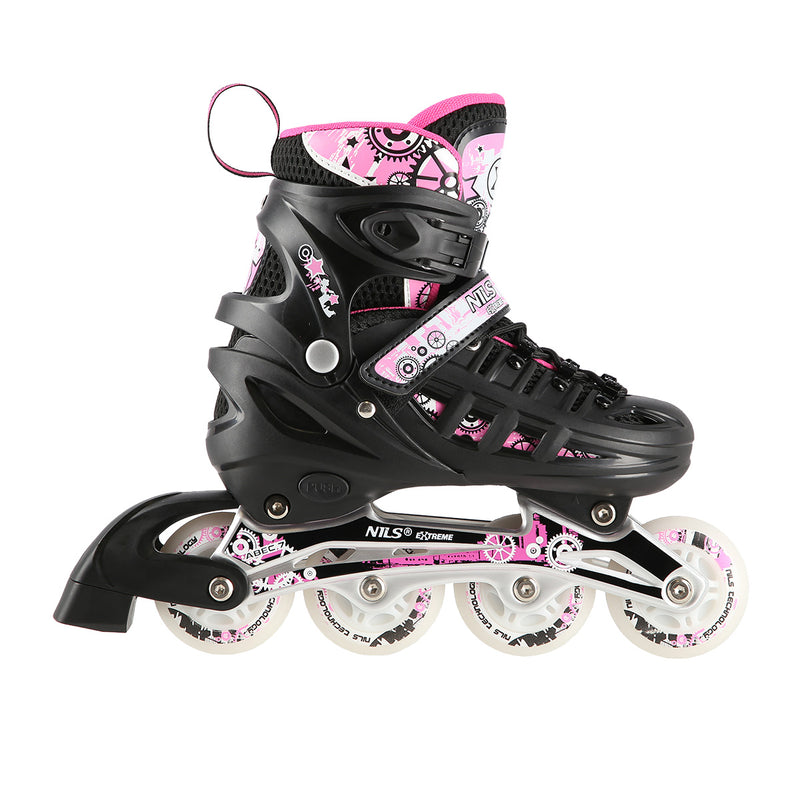 NH10905 4in1 PINK LED SIZE M(35-38) SKATING BLADES WITH HOCKEY BLADE NILS EXTREME