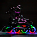 NJ19803A LED RÓŻOWE ROZM. L(39-42) ŁYŻWOROLKI NILS EXTREME