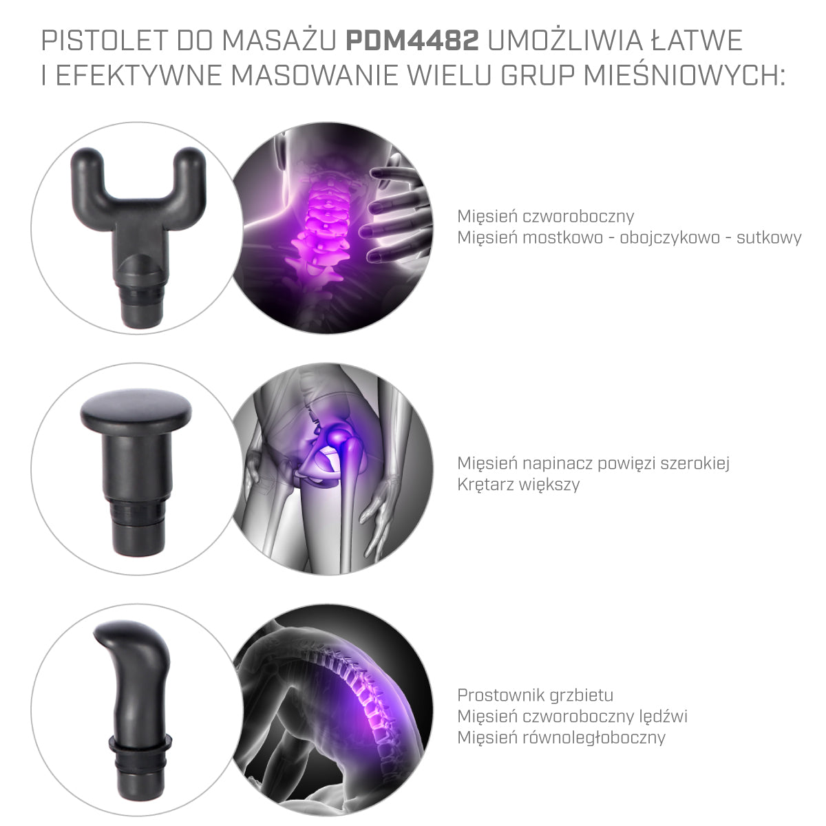 PDM4482G BLACK MASSAGE GUN HMS