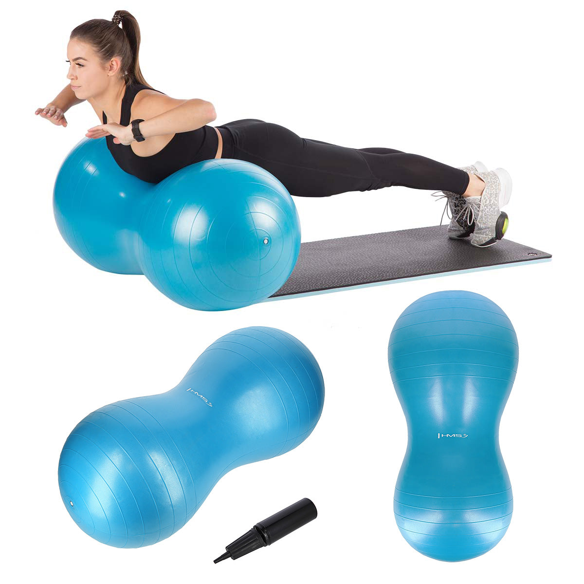 YP05 BLUE GYMNASTIC BALL PEANUT HMS