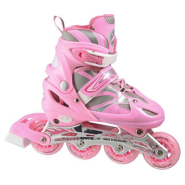 NH18366 A 2in1 PINK SIZE L(39-42) SKATING BLADES WITH HOCKEY BOARD NILS EXTREME