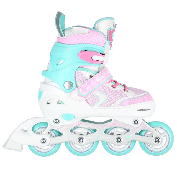 NA14198 WHITE-TURQUOISE SIZE L(39-42) NILS EXTREME INLINE SKATES