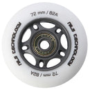 PU 72x24 82A BIAÂŁE MATOWE (4 szt.) + ABEC-9 (8 szt.) ZESTAW NILS EXTREME