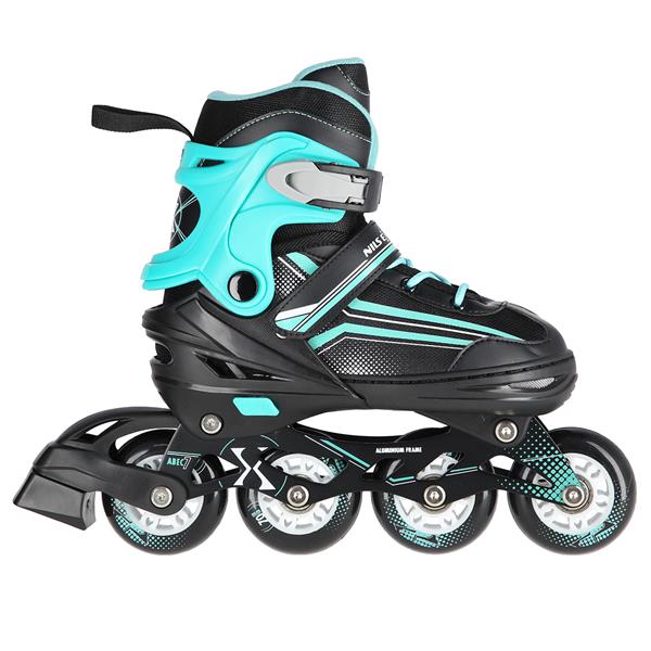 NH18190 2in1 BLACK-BLUE SIZE L(39-43) SKATING BLADES WITH HOCKEY SKIRT NILS EXTREME