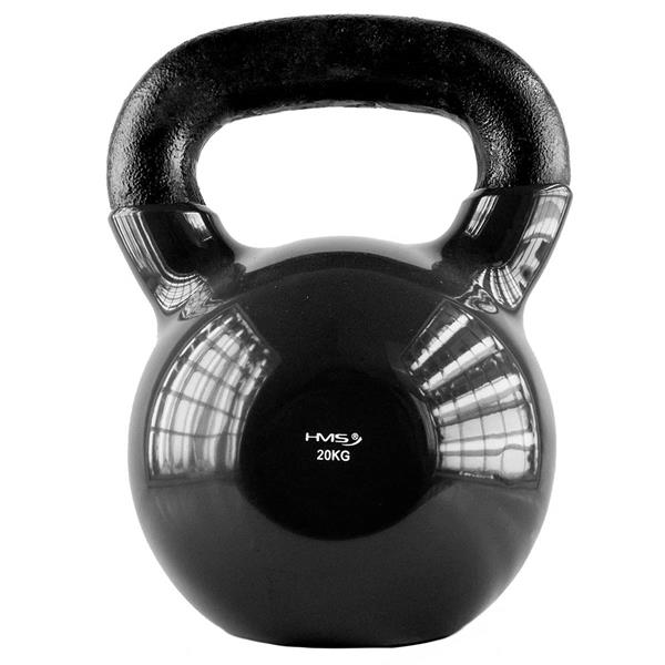 KNV20 BLACK KETTLEBELL CAST IRON VINYL-COATED HMS