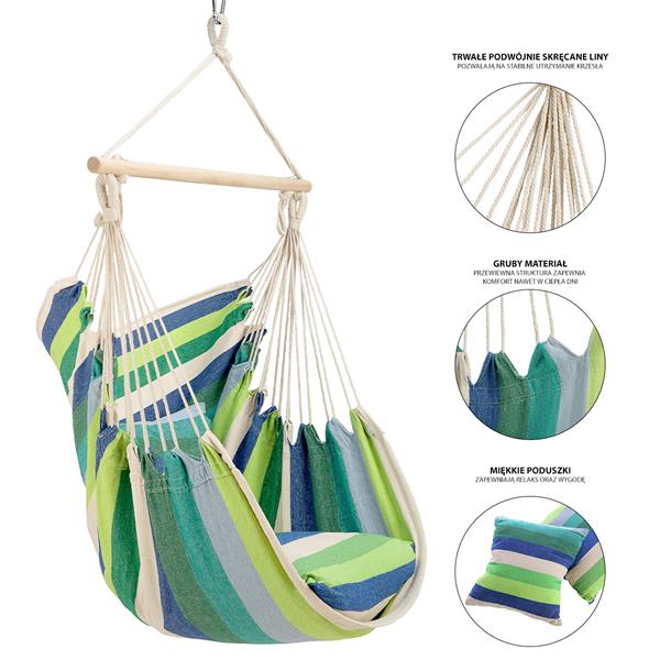 NC3107 ZELENÁ BRAZILSKÁ ŽIDLE NILS CAMP