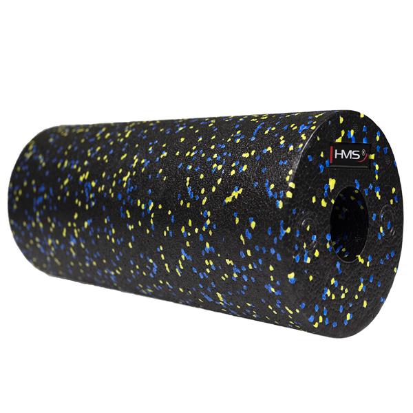 FS115 BLACK/BLUE- YELLOW DOTS 45CM WAŁEK/ROLLER FITNESS HMS