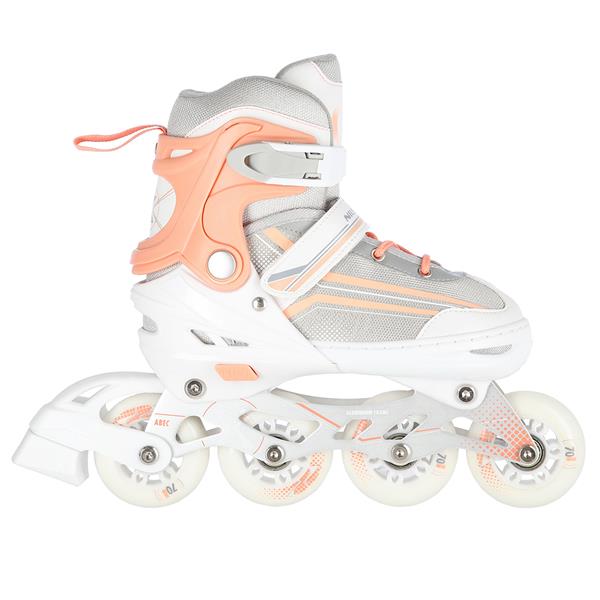 NH18190 2in1 WHITE-PINK SIZE S(29-33) SKATING BLADES WITH FIGURE FLAT NILS EXTREME