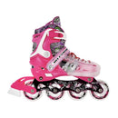 NH18122 4w1 RÓŻOWE ROZM. S(29-33)  ŁYŻWOROLKI Z WYM. PŁOZĄ HOKEJOWĄ NILS EXTREME