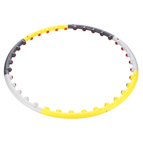 HHP005 GREY-YELLOW HULA HOP MASSAGE WITH MAGNETS 85CM HMS