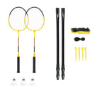 NRZ262 ALUMINUM / BADMINTON SET 2 RACKETS + 3 FEATHER SHUTTLES + NET 600x60cm + NILS COVER