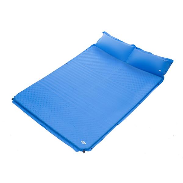 NC4060 BLUE SELF-INFLATION MAT FOR TWO PEOPLE WITH PILLOW NILS CAMP