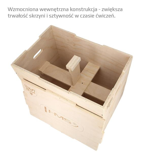 DSC01 VYZTUŽENÁ PLYOMETRICKÁ KRABICE 750x600x500MM HMS