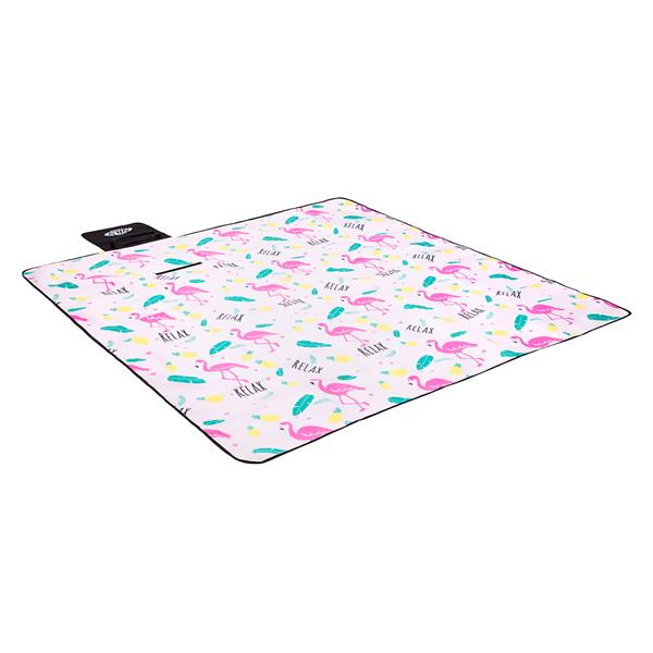 NC8009 FLAMINGO PICNIC BLANKET 200x200 PE ALU NILS CAMP