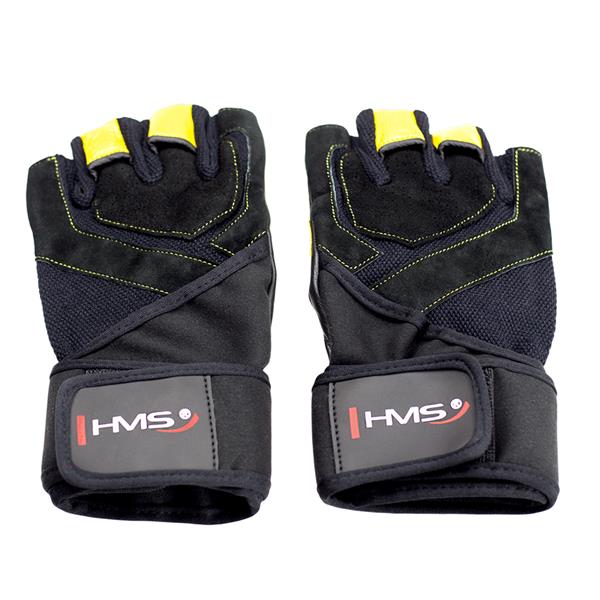 RST01 BLACK/YELLOW SIZE M GYM GLOVES HMS