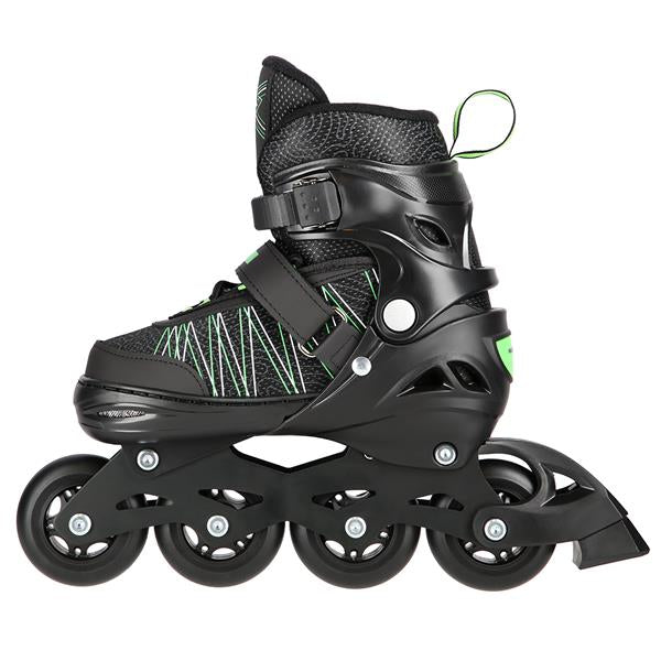 NH11912 A 2w1 BLACK/GREEN ROZM. L(39-42) ŁYŻWOROLKI Z WYM. PŁ. HOKEJOWĄ NILS EXTREME