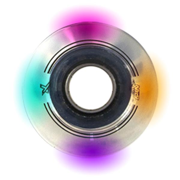 KP-6045 LED 60x45 MM (4 pcs.) RUBBER WHEELS FOR PENNYBOARD NILS EXTREME