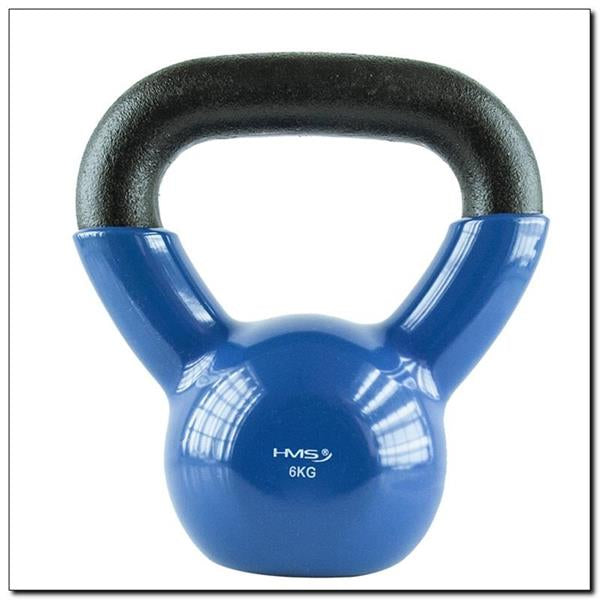 KNV06 BLUE CAST IRON KETTLEBELL VINYL-COATED HMS