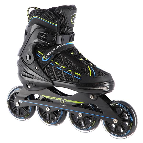 NA1128 BLACK-LIME SIZE L(39-42) NILS EXTREME INLINE SKATES