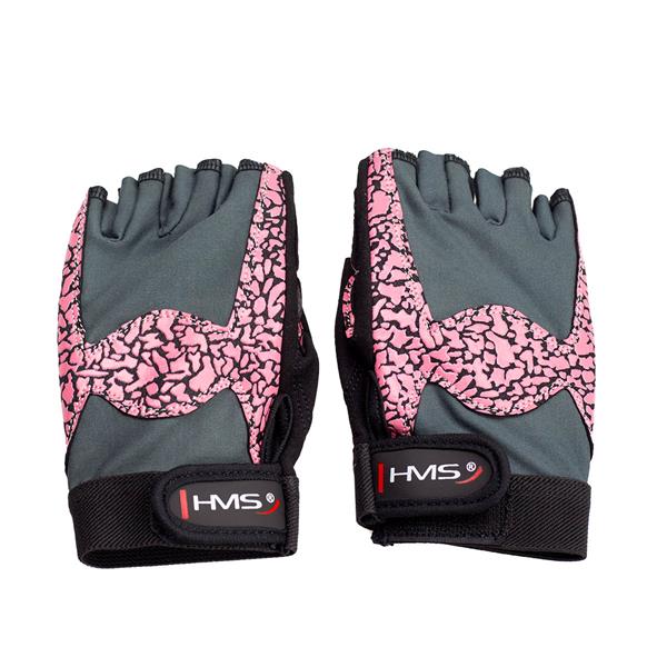 RST03 PINK/GRAY SIZE M GYM GLOVES HMS