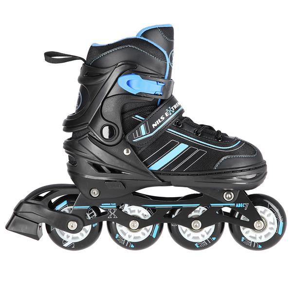 NH18191 2in1 BLACK-BLUE SIZE L(39-43) SKATING BLADES WITH HOCKEY SKIRT NILS EXTREME