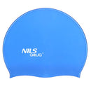 JEDNOBAREVNÁ SH71 MODRÁ LESKLÁ SILIKONOVÁ ČEPICE NILS AQUA