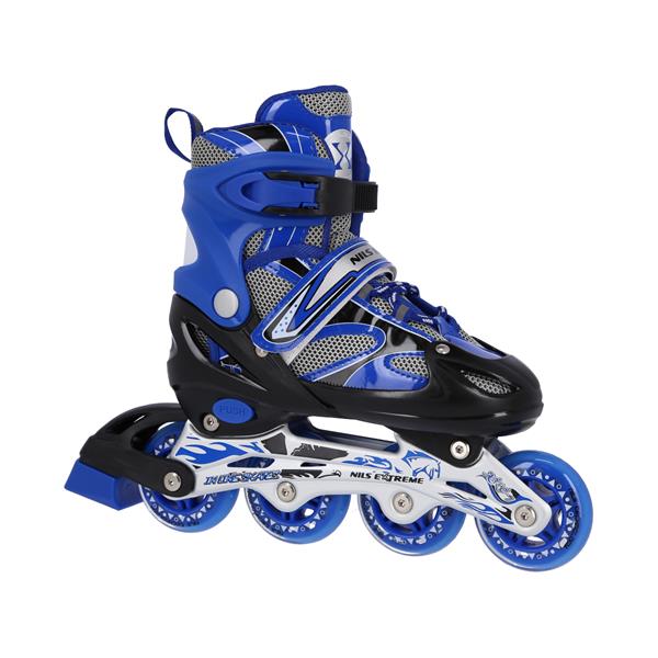 NH18366 A 2in1 BLUE SIZE S(31-34) SKATING BLADES WITH HOCKEY BOARD NILS EXTREME