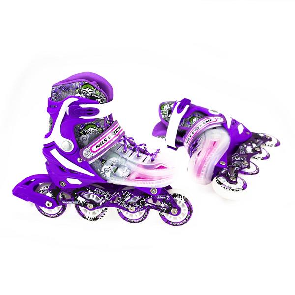 NJ1812 A PURPLE SIZE S (29-33) NILS EXTREME INLINE SKATES