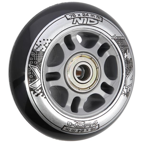 PU 76x24 82A ČERNÁ N (4 ks) + ABEC-9 (8 ks) NILS EXTREME SET