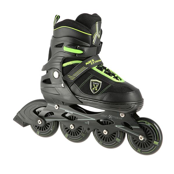 NA19088 BLACK-GREEN SIZE M (35-38) NILS EXTREME INLINE SKATES