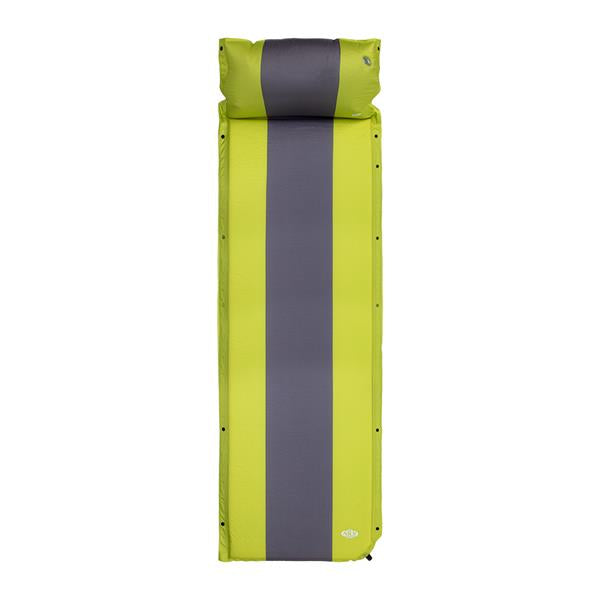 NC4349 GREEN-GREY SELF-INFLATION MAT WITH PILLOW NILS CAMP