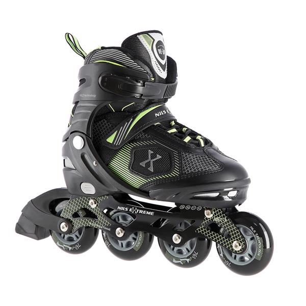 NA9080 BLACK/GREEN SIZE L (39-42) NILS EXTREME INLINE SKATES