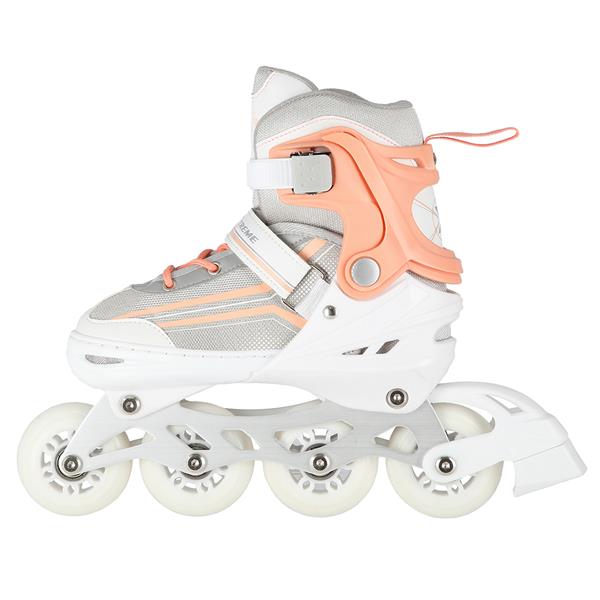 NH18190 2in1 WHITE-PINK SIZE S(29-33) SKATING BLADES WITH FIGURE FLAT NILS EXTREME