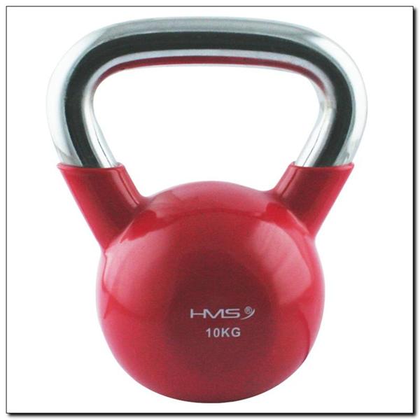 KTC10 RED UCHWYT CHROM KETTLEBELL ŻELIWNY HMS