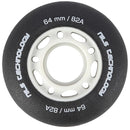 PU 64x24 82A BLACK MATT WHEELS (4 pcs.) NILS EXTREME