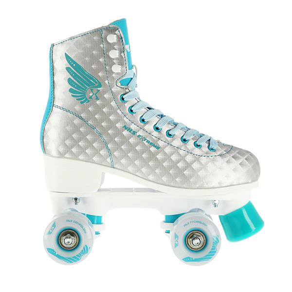 NQ14198 SILVER-TURQUOISE SIZE 41 NILS EXTREME ROLLER SKATES