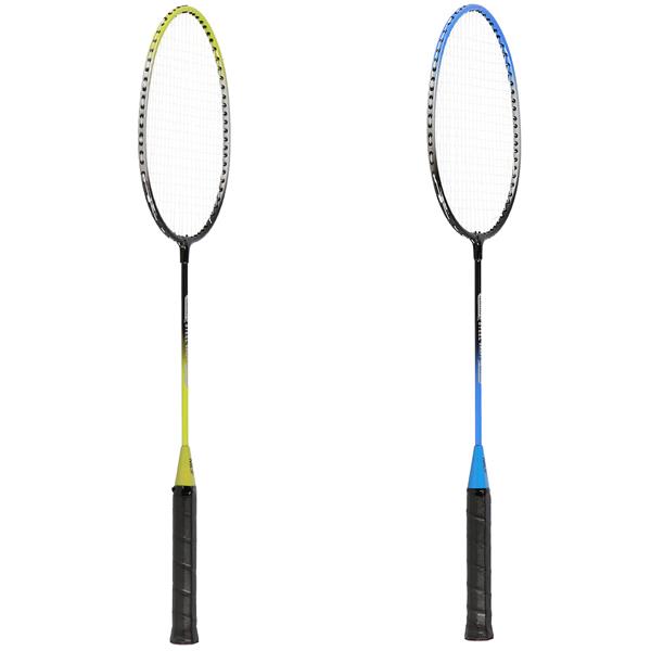NRZ014 OCELOVÁ / BADMINTONOVÁ SADA 4 RAKETY + 3 KOŠEKÁTKY + SÍTKY 195x22cm + NILSOVÝ KRYT