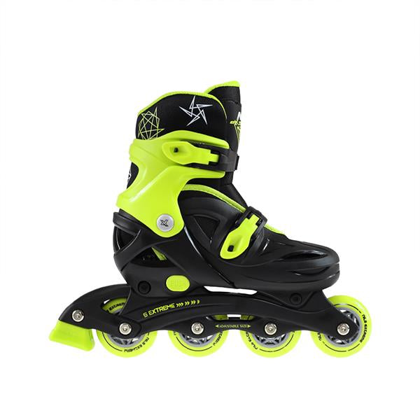 NJ/NA0321 A BLACK-LIME SIZE L (36-40) NILS EXTREME INLINE SKATES