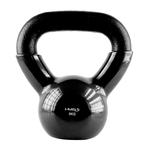 KNV06 BLACK KETTLEBELL CAST IRON VINYL-COATED HMS