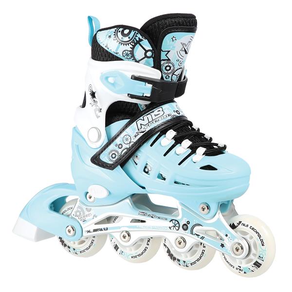 NH10905 4in1 MINT SIZE L(39-42) NILS EXTREME INLINE SKATES WITH ADJUSTABLE HOCKEY BLADE