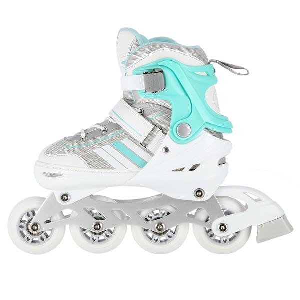 NH18191 2in1 WHITE-BLUE SIZE S(29-33) SKATING BLADES WITH FIGURE FLAT NILS EXTREME