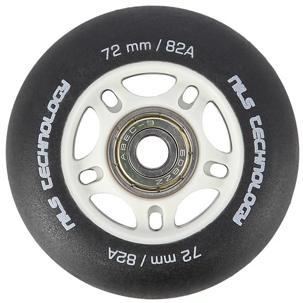 PU 72x24 82A ČERNÁ MATNÁ (4 ks) + ABEC-9 (8 ks) NILS EXTREME SET