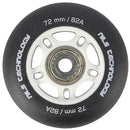 PU 72x24 82A CZARNE MATOWE (4 szt.) + ABEC-9  (8 szt.) ZESTAW NILS EXTREME