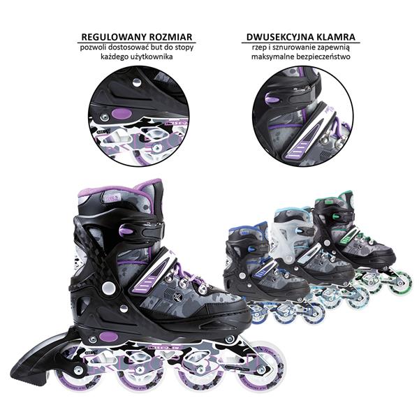 NA1118 A GREEN SIZE M (35-38) NILS EXTREME INLINE SKATES