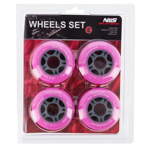 PU 72x24 82A PINK WHEELS (4 pcs.) NILS EXTREME