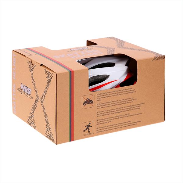 MTW210 WHITE-RED SIZE L (59-65CM) NILS EXTREME HELMET