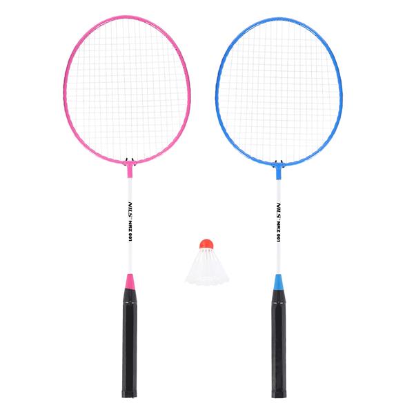 NRZ001 STEEL / BADMINTON SET 2 RACKETS + NILS SHUTTLE