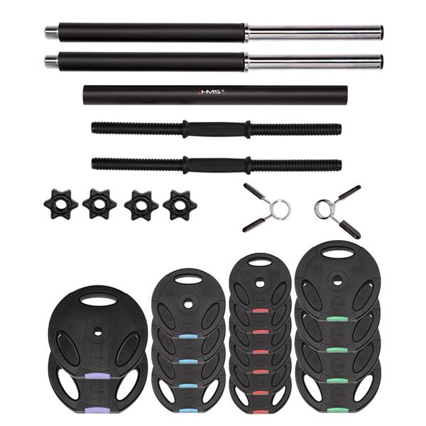 SGSP60 SET (3 PIECES) COMPOSITE BARBELL AND DUMBBELLS 62 KG HMS