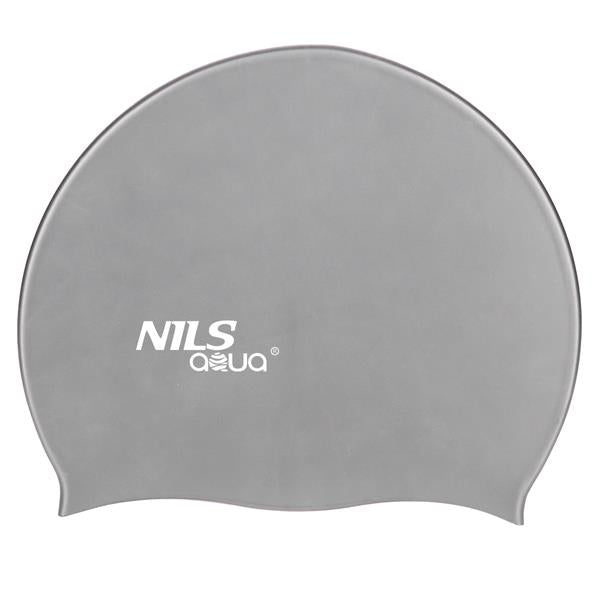 JEDNOKOLOROWY G107 SZARY CZEPEK SILIKONOWY NILS AQUA